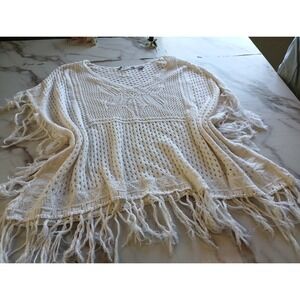 Valerie Stevens Women's Sleeveless Top Size Medium Boho Style Crochet Detail